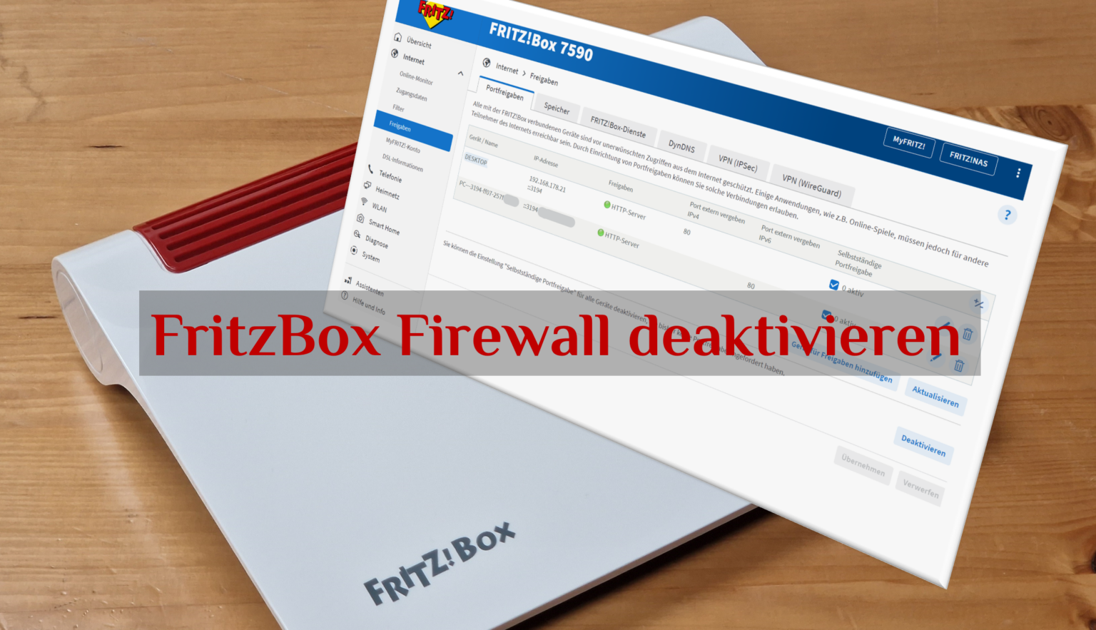 FritzBox Firewall deaktivieren Anleitung & Ratgeber SmartHome Blog